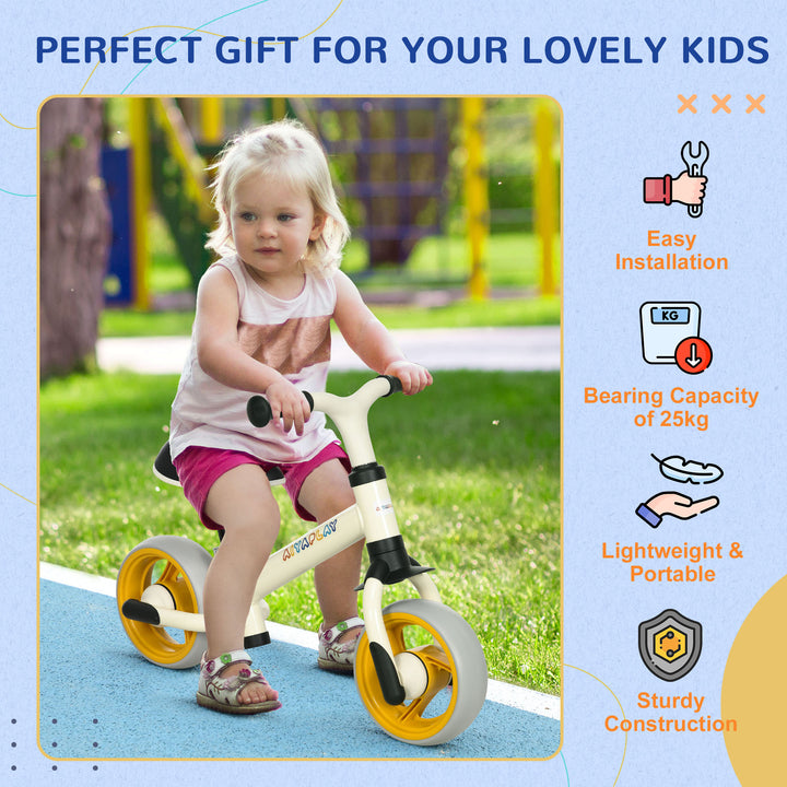 AIYAPLAY 8" Balance Bike, Lightweight Training Bike for Children, with Adjustable Seat, EVA Wheels, Easy installation - Orange | Aosom UK