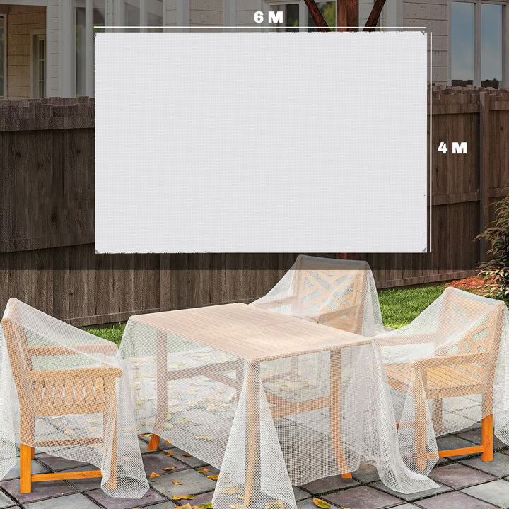 4 x 6m Waterproof Tarpaulin, Heavy Duty 140GSM Tear-Resistant PE Tarp 