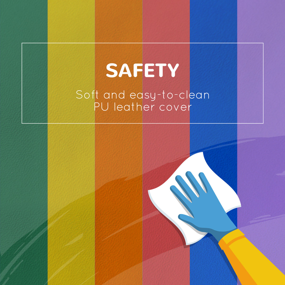 MCL 7 Piece Kids Soft Foam Puzzle Play Set Interlocking Toddler Learning Blocks Comfortable Safe Floor Indoor Outdoor Active Play Structure