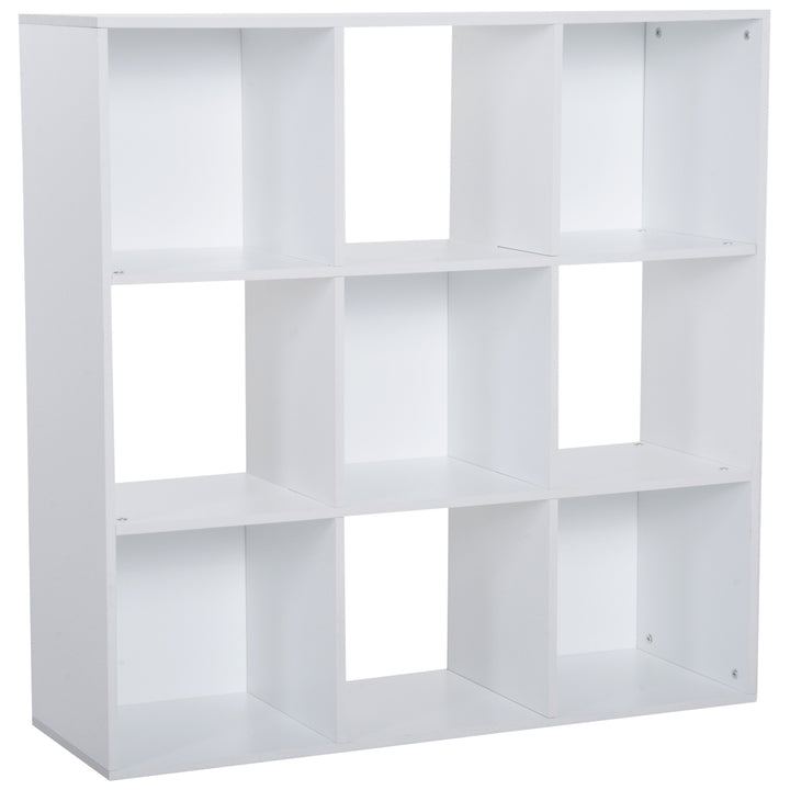 MCL 3-tier 9 Cubes Storage Unit Particle Board Cupboard Bookcase Organiser Home Office Shelves, White