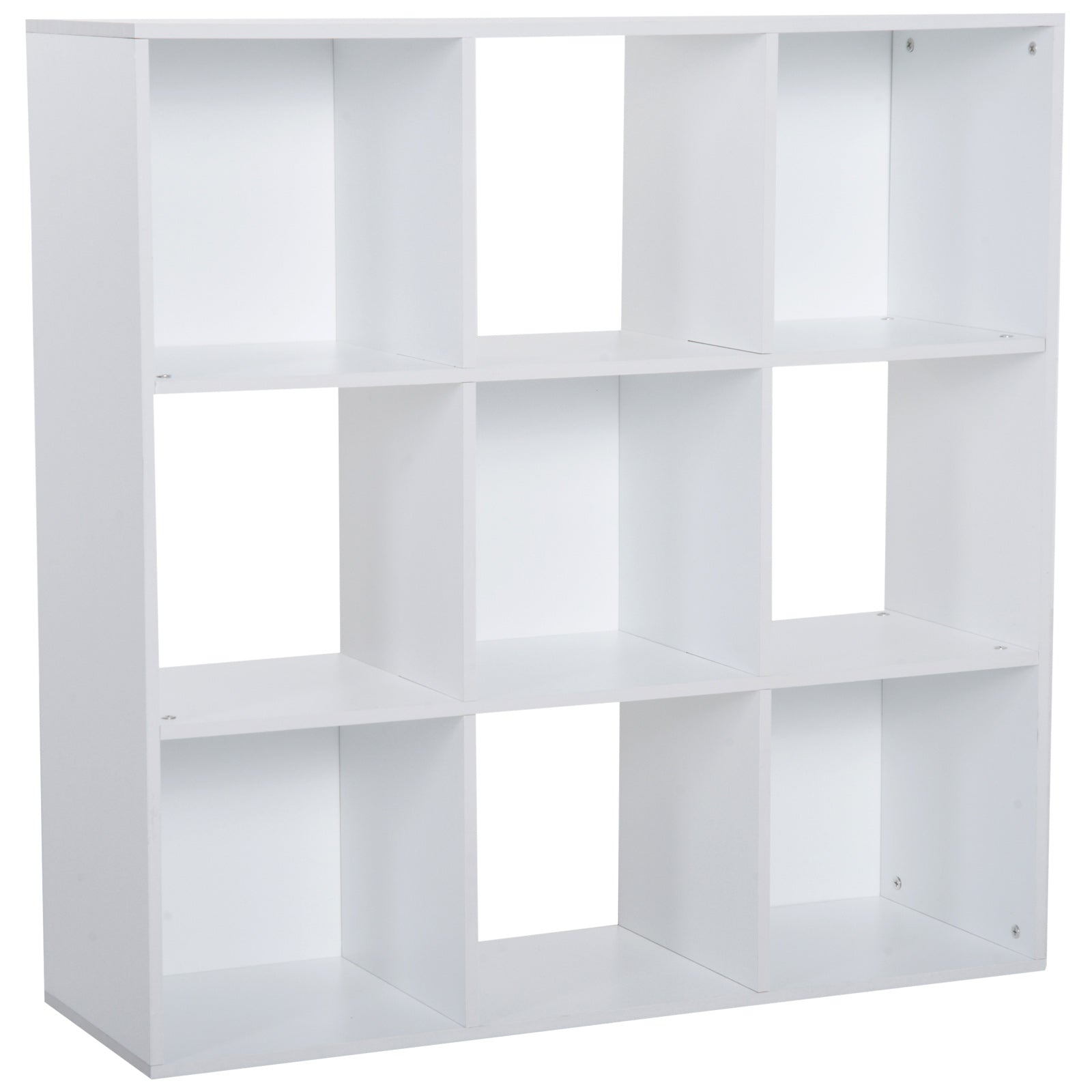 3-tier 9 Cubes Storage Unit Particle Board Cupboard Bookcase Organiser Home Office Shelves, White