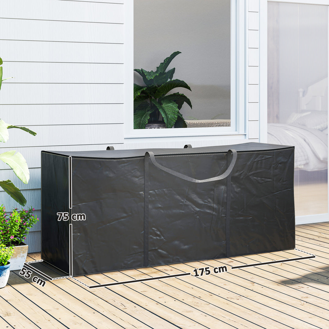 720 L Waterproof Garden Cushion Storage Bag - Black