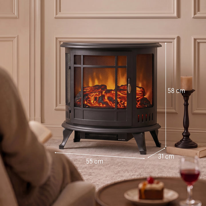 Electric Fireplace Stove, Freestanding Electric Fire Heater with - view 3