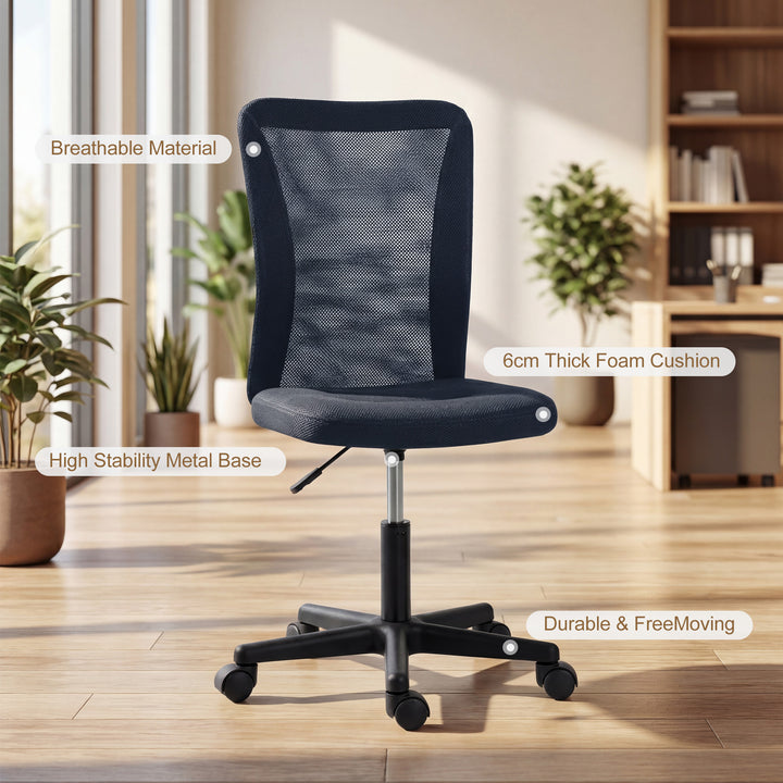 Computer Desk Chair, Mesh Office Chair with Adjustable Height and Swiv