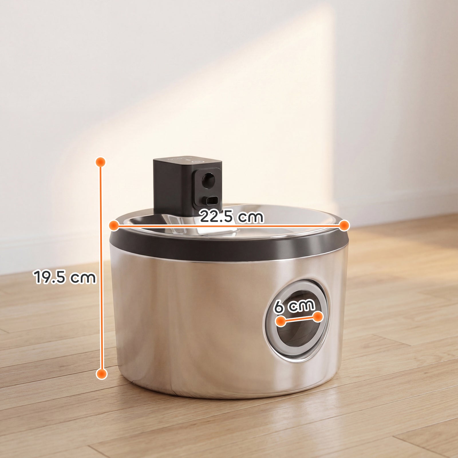 Wireless Cat Water Fountain for Drinking Stainless Steel, 4L Battery O