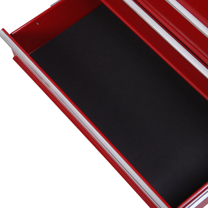 MCL 5 Drawer Tool Box on Wheels, Lockable Steel Tool Cabinet with Side Handle, Red