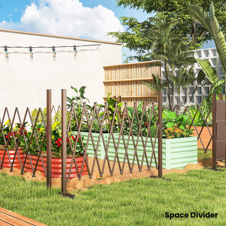 Expanding Trellis Fence, Freestanding Movable Fence, Foldable Garden S