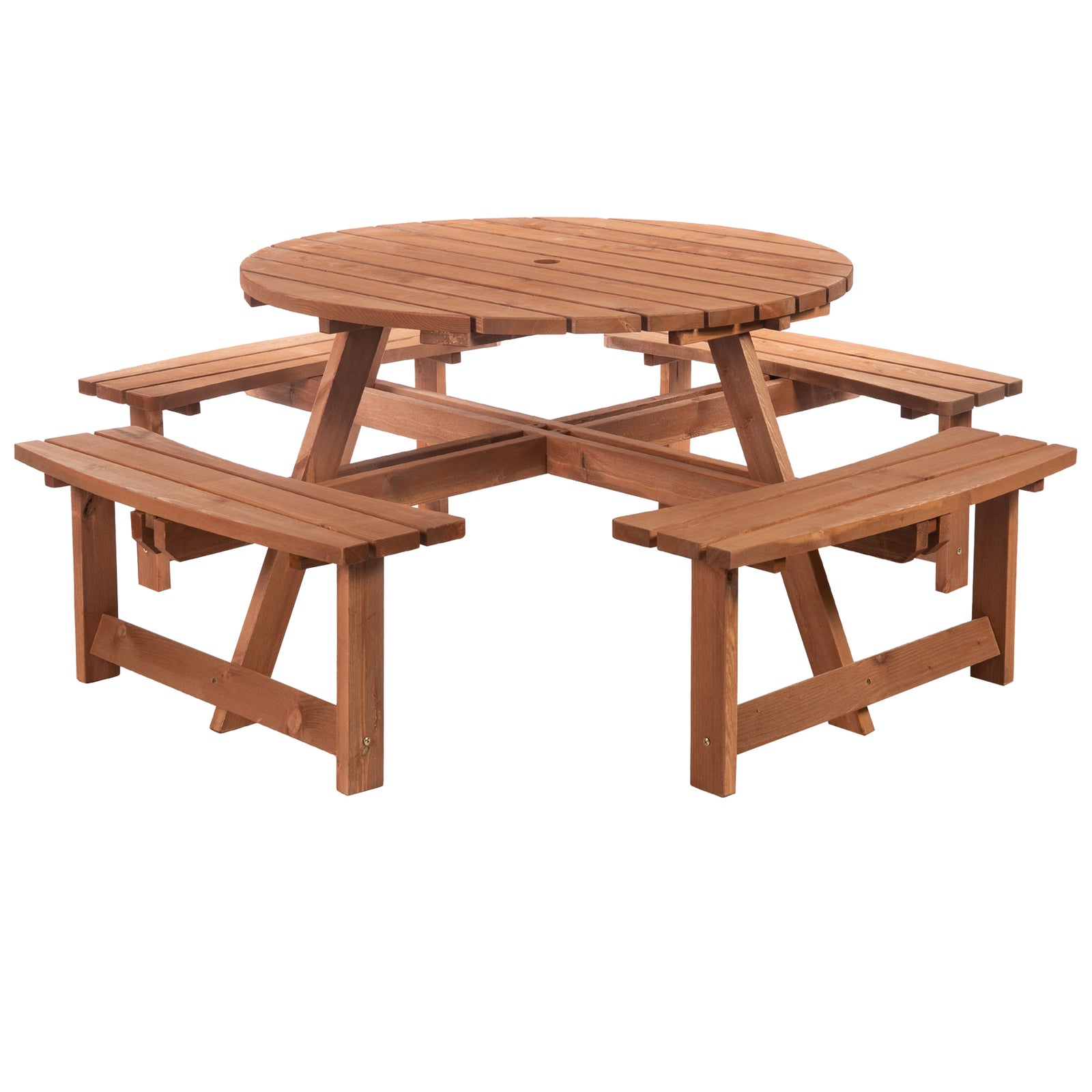 8-Seater Wooden Picnic Set-Fir Wood