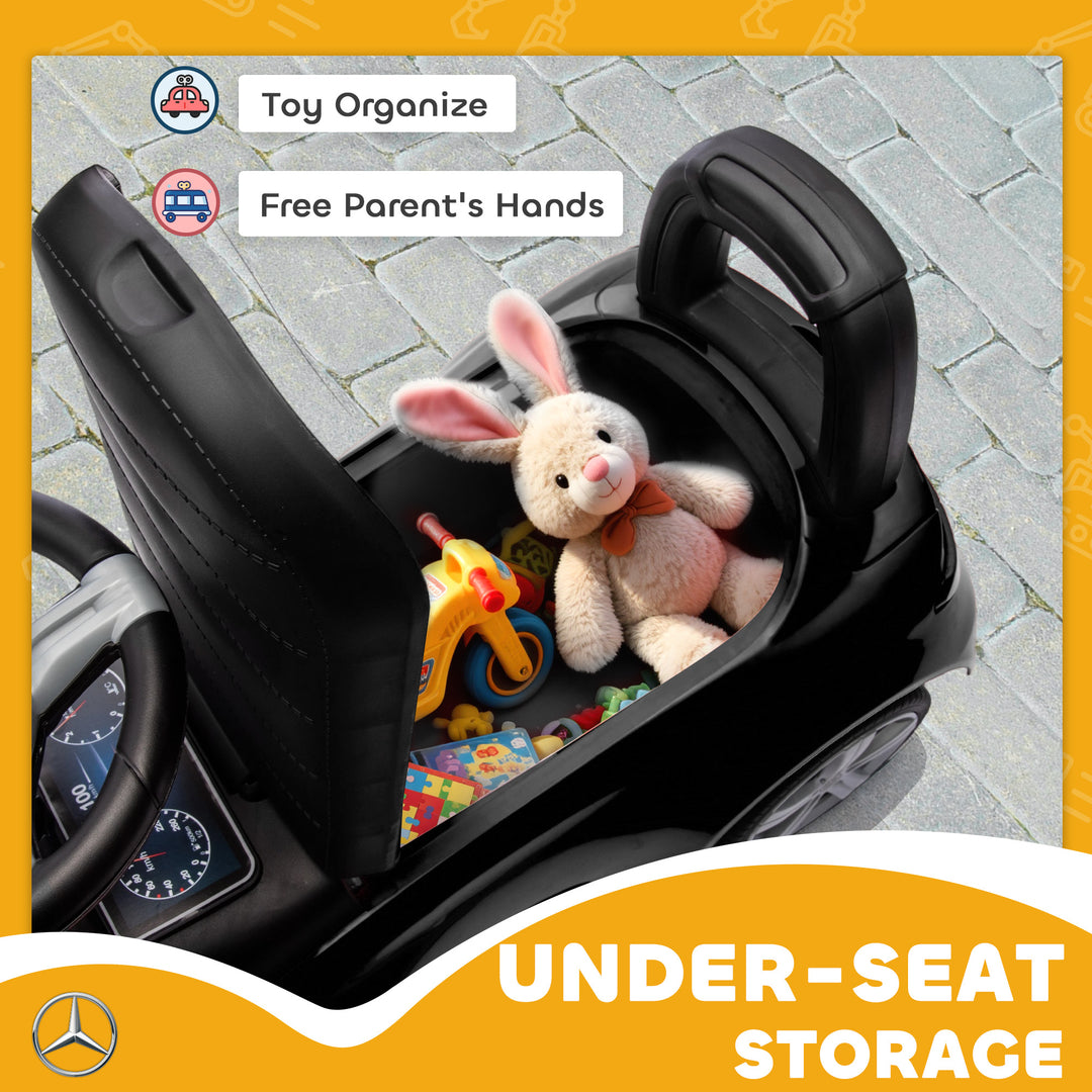 Official Mercedes-Benz Ride On Car, Foot to Floor Sliding Walker with 