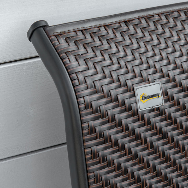 MCL Set of Two Folding Garden Chairs, with Seven-Position Adjustable Backs - Brown