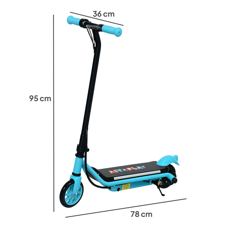 Electric Scooter for Kids Ages 6-14, with Dual Brakes, Flash Wheel and Colourful Light, Kids Electric Scooter E Scooter, Up to 12 KM/H & 10 KM, Blue