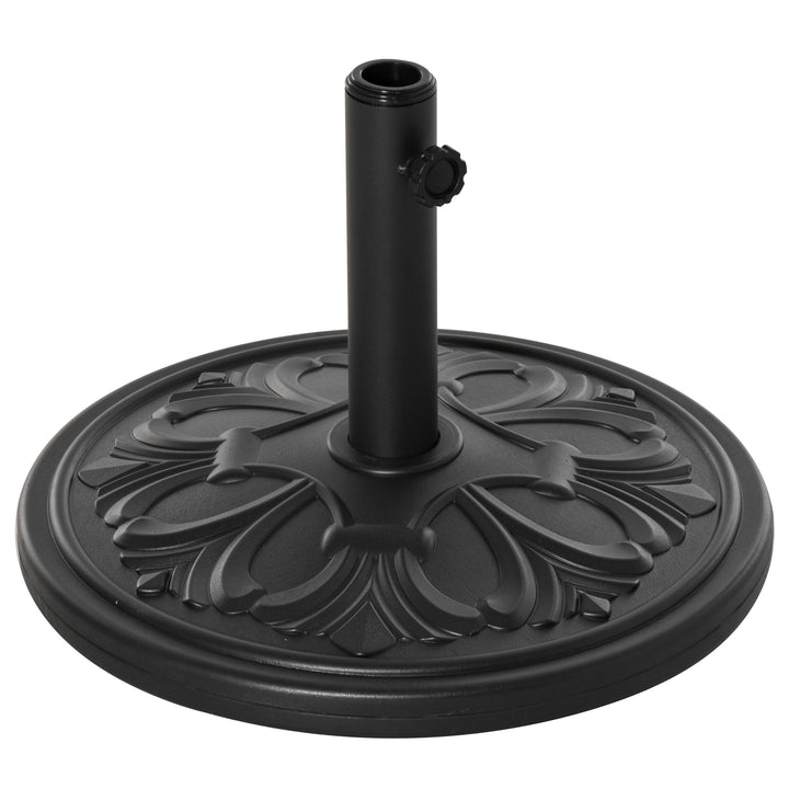 13kg Round Parasol Base Sun Umbrella Weight Stand Holder Patio Outdoor Garden, Black