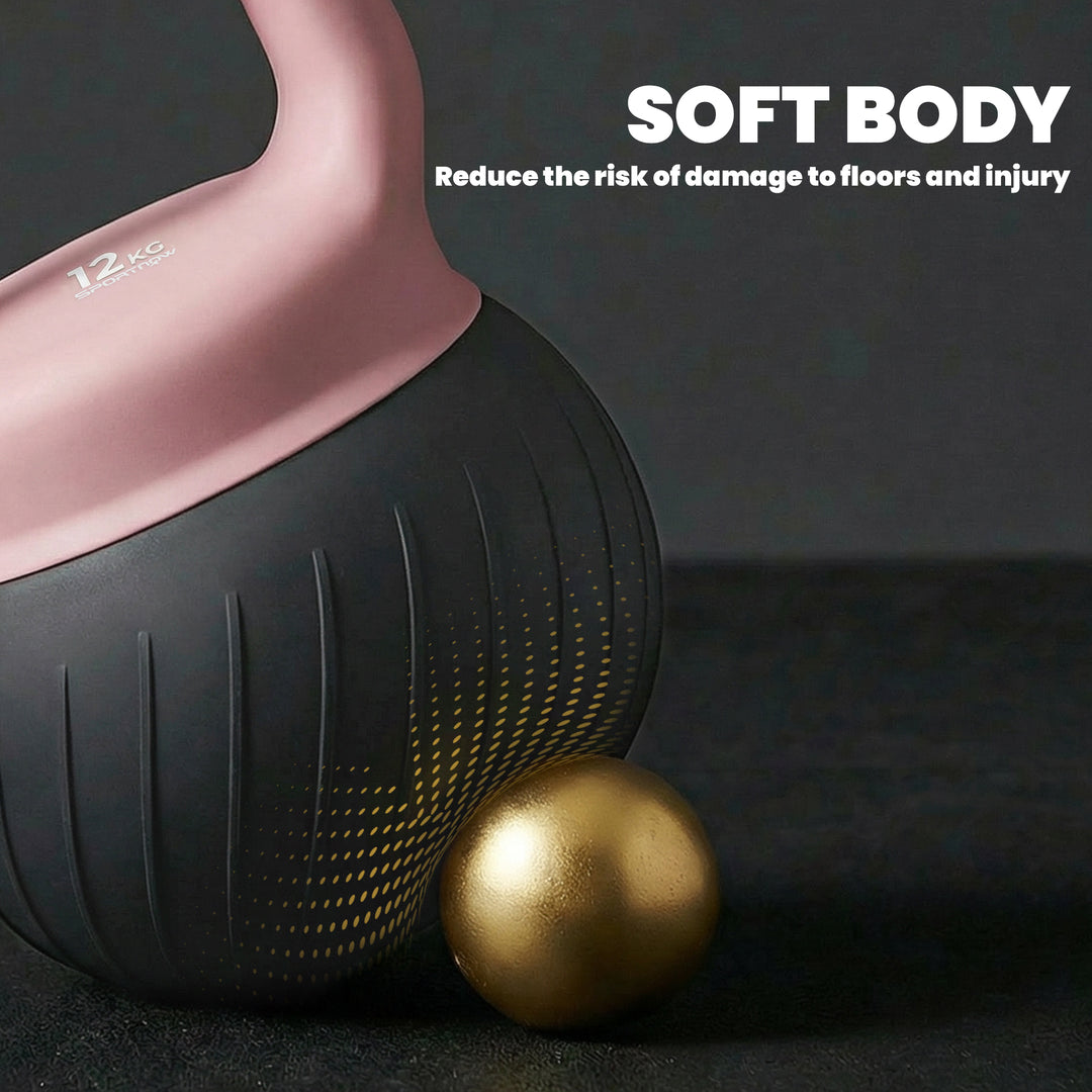 Soft Kettlebell, 12kg Kettle Bell with Anti-Slip Grip for Home Gym Wei