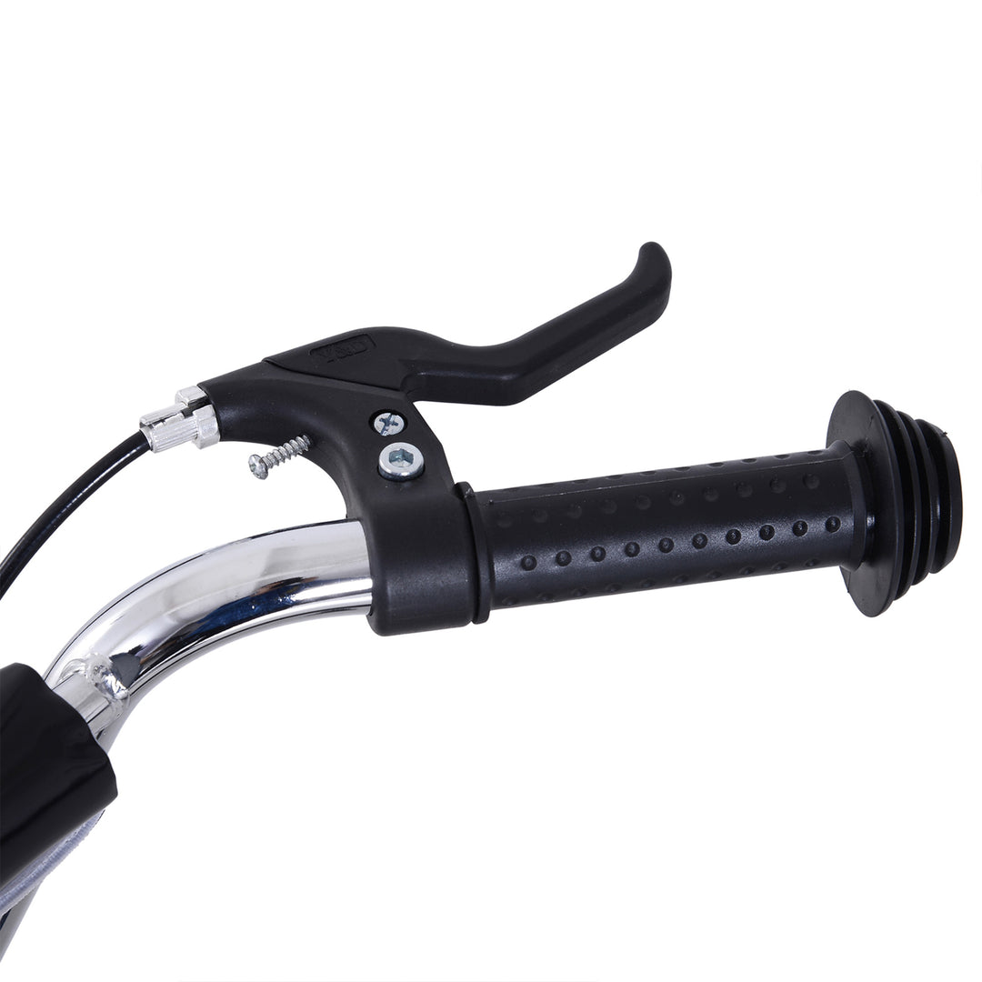 MCL Kids Scooter, Teen Kick Scooter with Rubber Wheels, 16" Front Wheel, Height Adjustable Handlebar, Dual Brakes, Kick Stand, for 5+ Years, Black