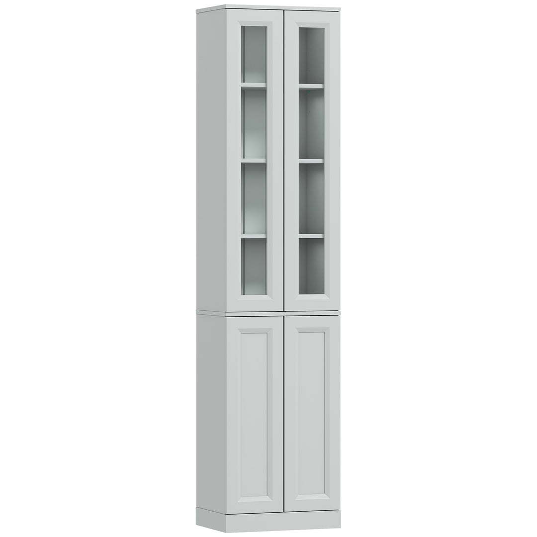 Tall Bathroom Storage Cabinet, 6-Tier Slim Bathroom Cabinet with Adjus