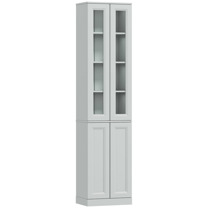 Tall Bathroom Storage Cabinet, 6-Tier Slim Bathroom Cabinet with Adjus
