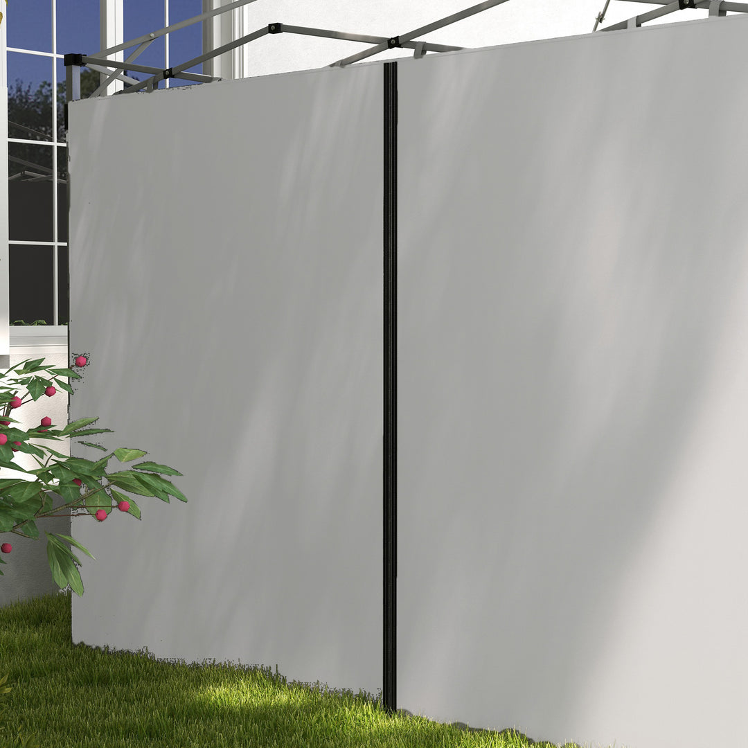 Set of Two 3 x 3(m) Replacement Zipped Gazebo Walls - Grey