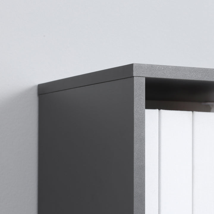 MCL Modern 5-Tier Bookshelf, Freestanding Bookcase Storage Shelving for Living Room Home Office Study, Brown and Dark Grey