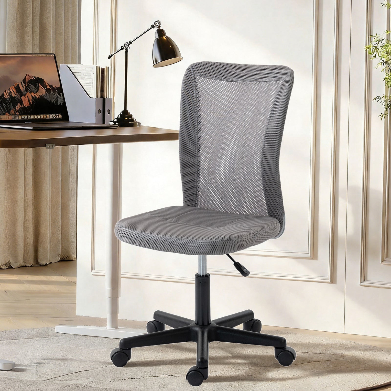 Computer Desk Chair, Mesh Office Chair with Adjustable Height and Swiv