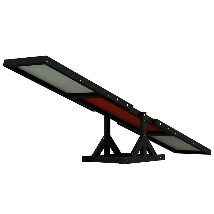 Wooden Pet Seesaw for Big Dogs, Dog Agility Equipment with Anti-Slip Surface - Black