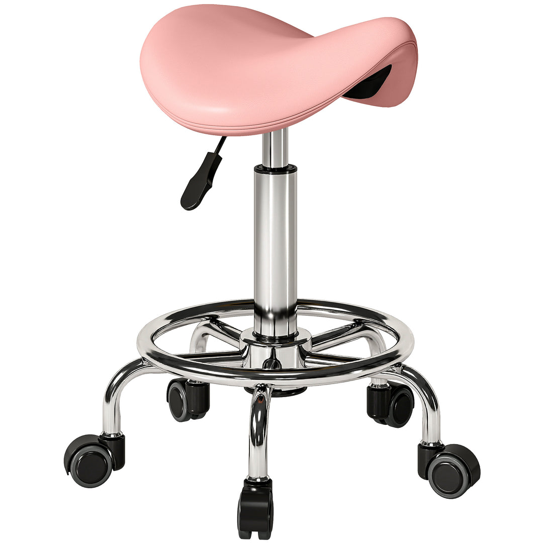 Salon Saddle Stool, Rolling Saddle Chair for Massage, Spa, Clinic, Bea
