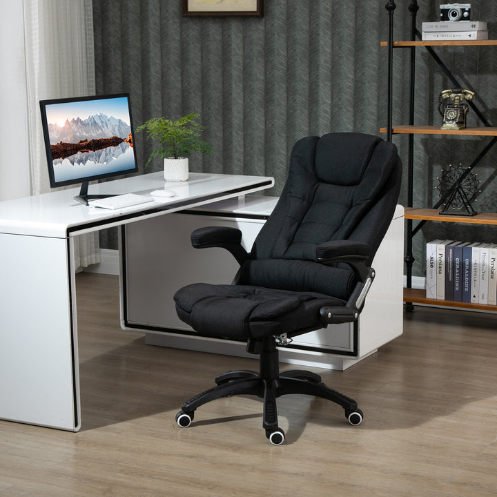 MCL Ergonomic Office Chair Comfortable Desk Chair with Armrests Adjustable Height Reclining and Tilt Function Black