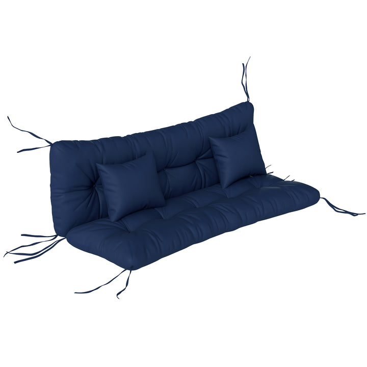 Outdoor Seat Cushions Back Cushion with 2 Pillows, Water Repellent Sea