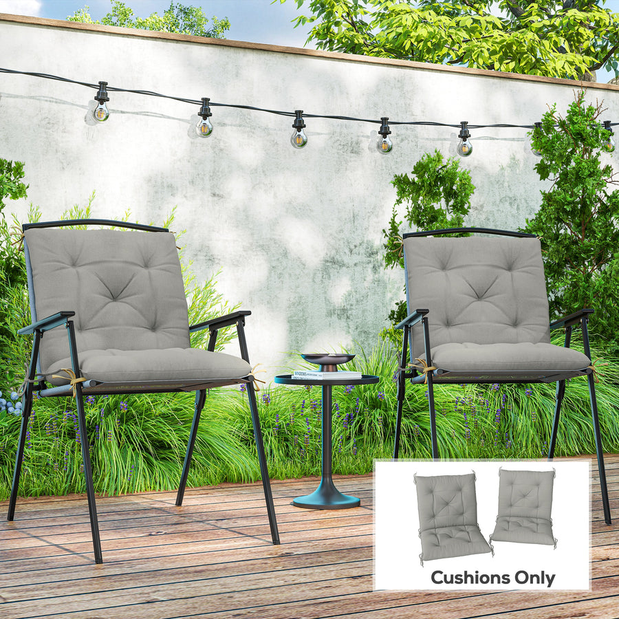 Set of Two Outdoor Seat Cushions - Light Grey
