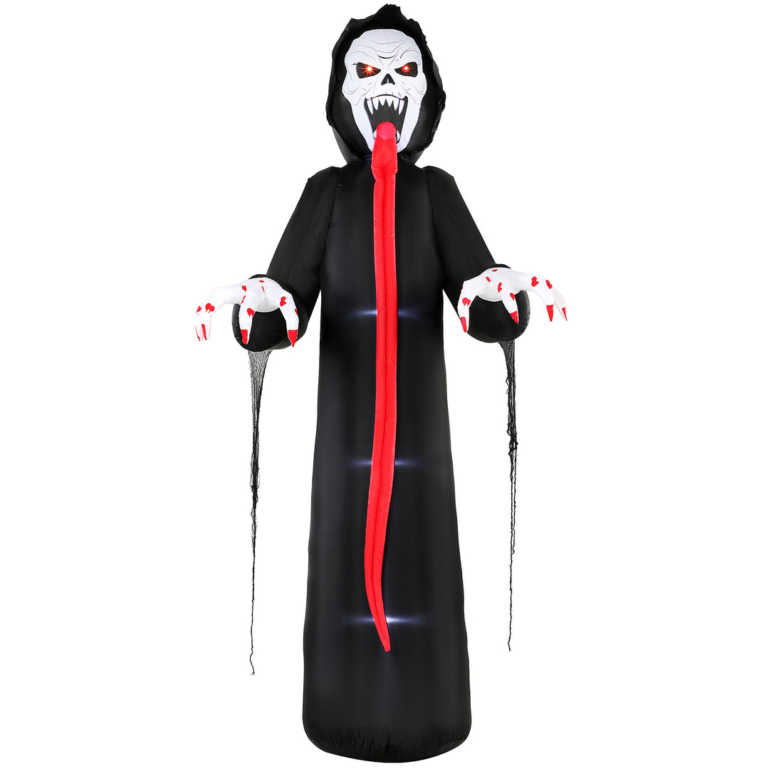 10 FT Halloween Inflatable Skeleton, Scary Halloween Decoration with B