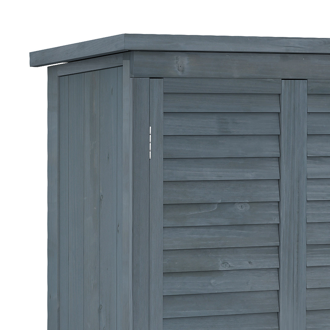 MCL 39.5 x 79cm Fir Wood Garden Shed - Grey