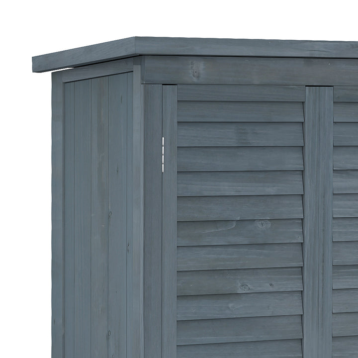 MCL 39.5 x 79cm Fir Wood Garden Shed - Grey