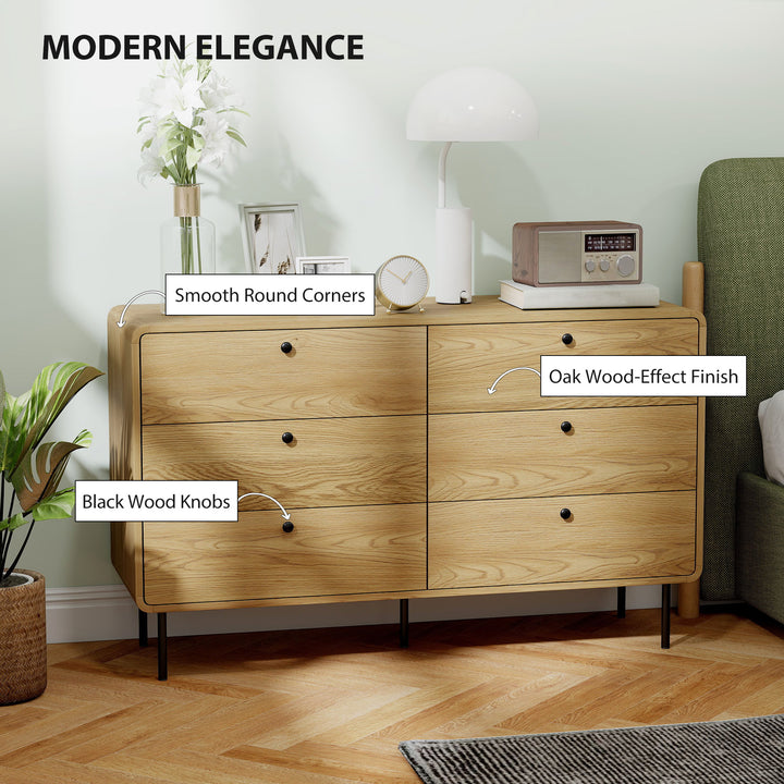 Chest of Drawers, 6 Drawer Dresser