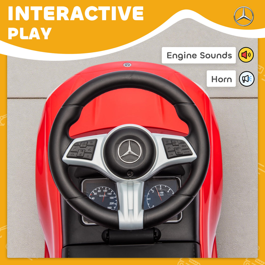 Official Mercedes-Benz Ride On Car, Foot to Floor Sliding Walker with 