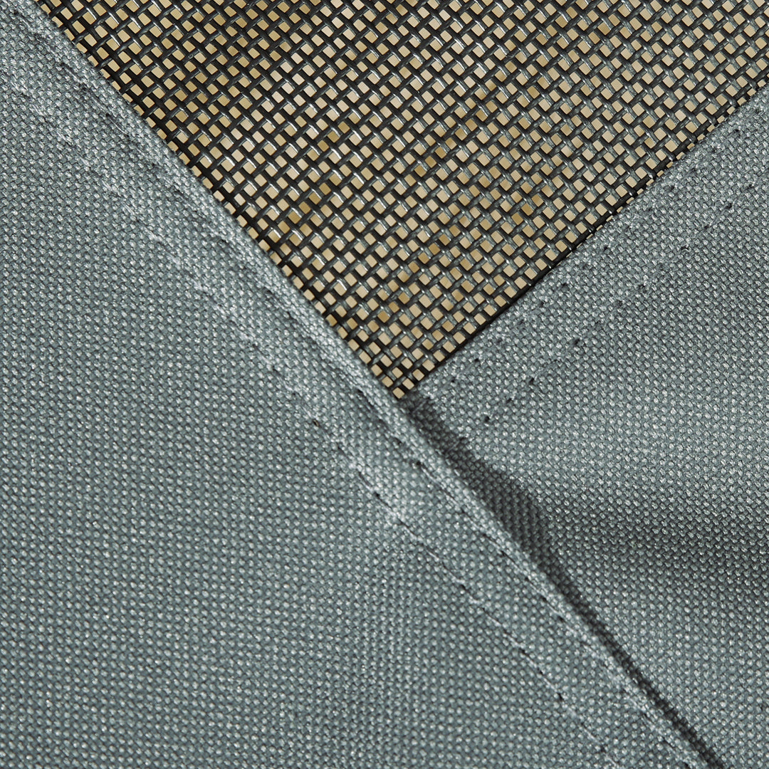 MCL Raised Dog Bed Waterproof Elevated Pet Cot with Breathable Mesh UV Protection Canopy Grey, for Medium Dogs, 76 x 61 x 73cm