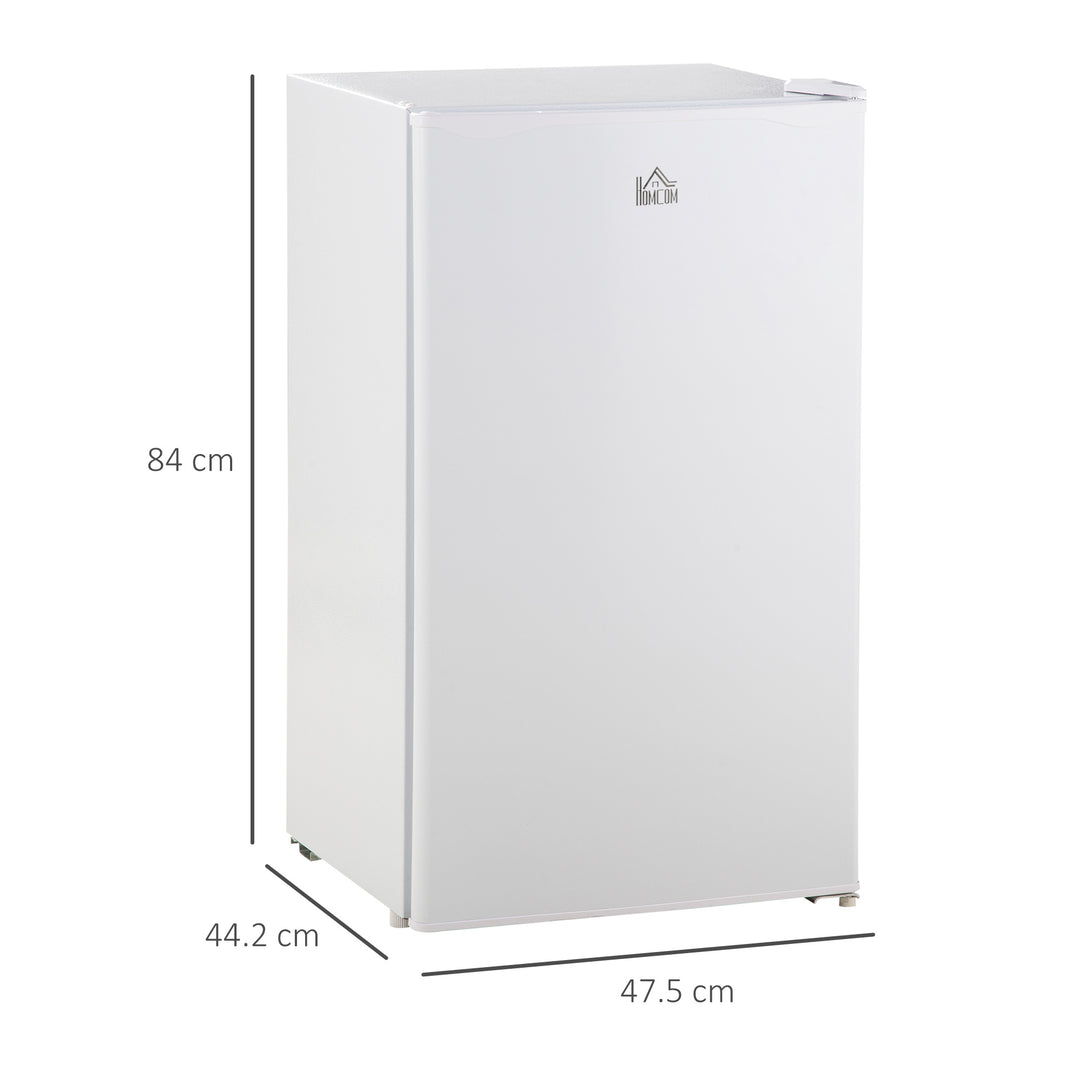 MCL 91 Litre Freestanding Under Counter Fridge Freezer, Small Fridge with Chiller Box, Adjustable Thermostat, 47.5cm Wide, White