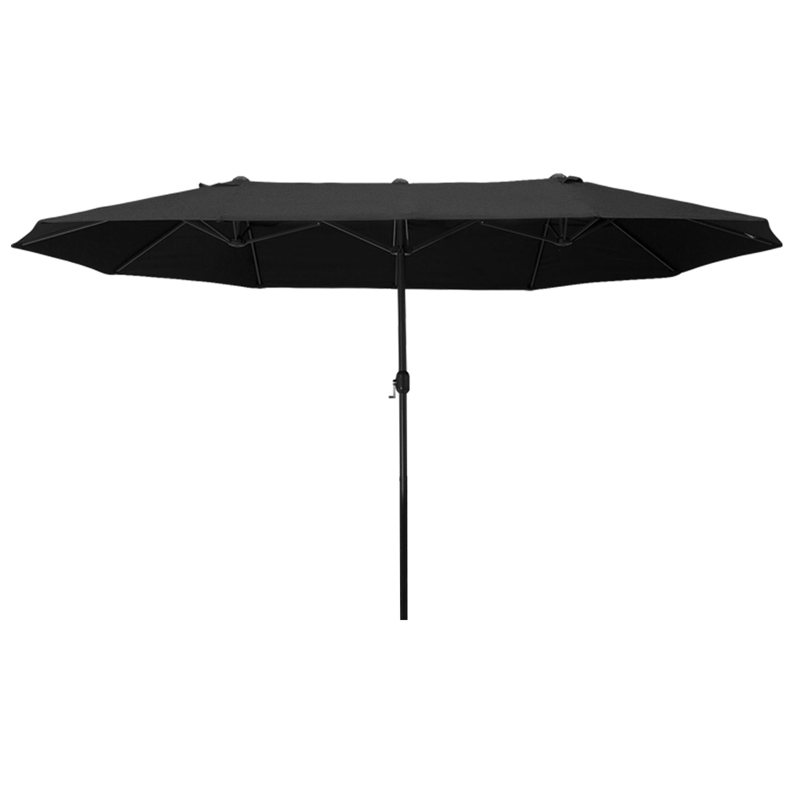 4.6m Double Garden Parasol - Black