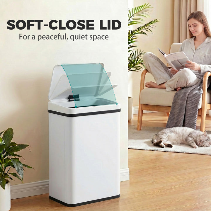 40L Sensor Bin with Soft-Close Lid, Stainless Steel Automatic Touchles