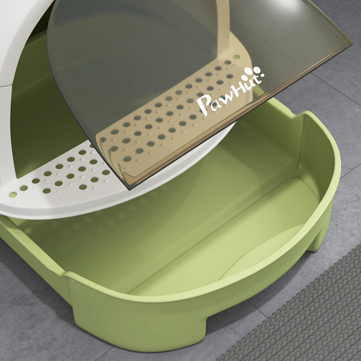 Enclosed Cat Litter Box w/ Pull-Out Drawer, Scoop, Deodorising Bags fo