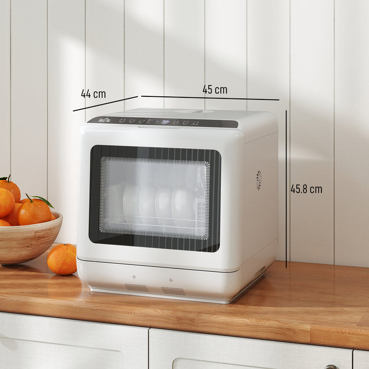 6L Five-Mode Tabletop Dishwasher - White