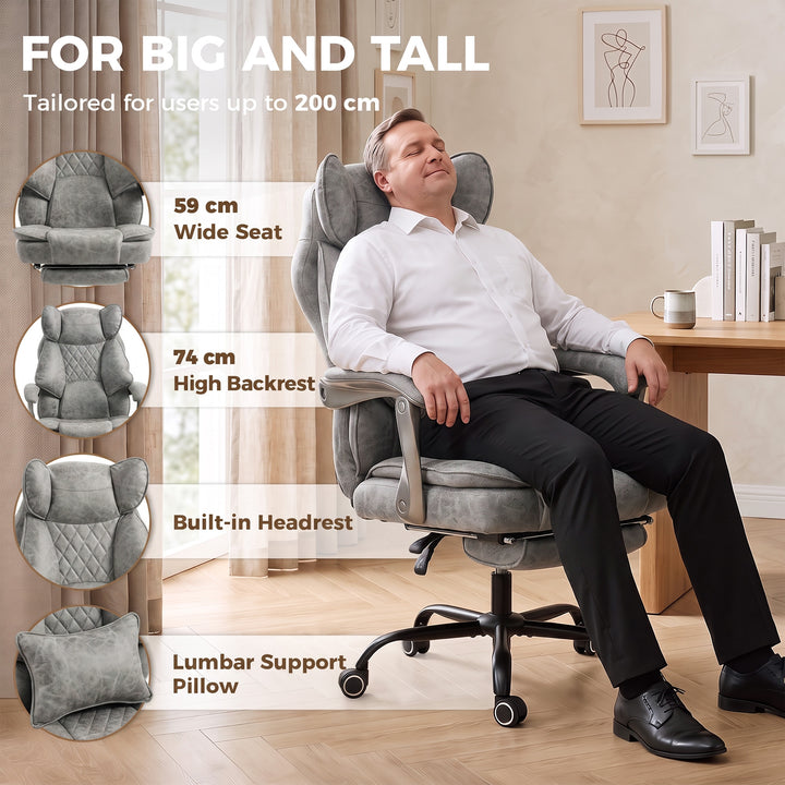 Executive Office Chair, Leathaire Big and Tall Office Chair 180 kg wit