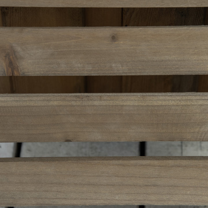 MCL 2 Pack Plant Caddy with Wheels, 30 cm Square Wooden Plant Pot Trolley, Pot Caddy for Outdoor Patios, Decks and Indoors, Dark Brown