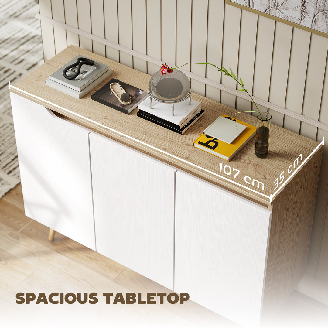 Sideboard Storage Cabinet, Kitchen Cupboard with 3 Doors, 2 Adjustable
