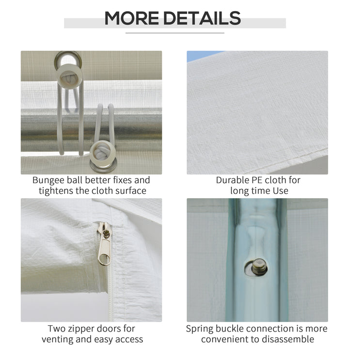 MCL 6m x 3m Garden Gazebo Marquee Wedding Shelter Level 4 Wind Protection, White