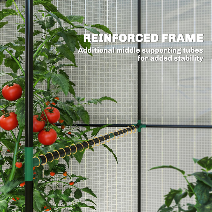 Walk-in Greenhouse, Outdoor Tomato Greenhouse with Roll-up Door and Me