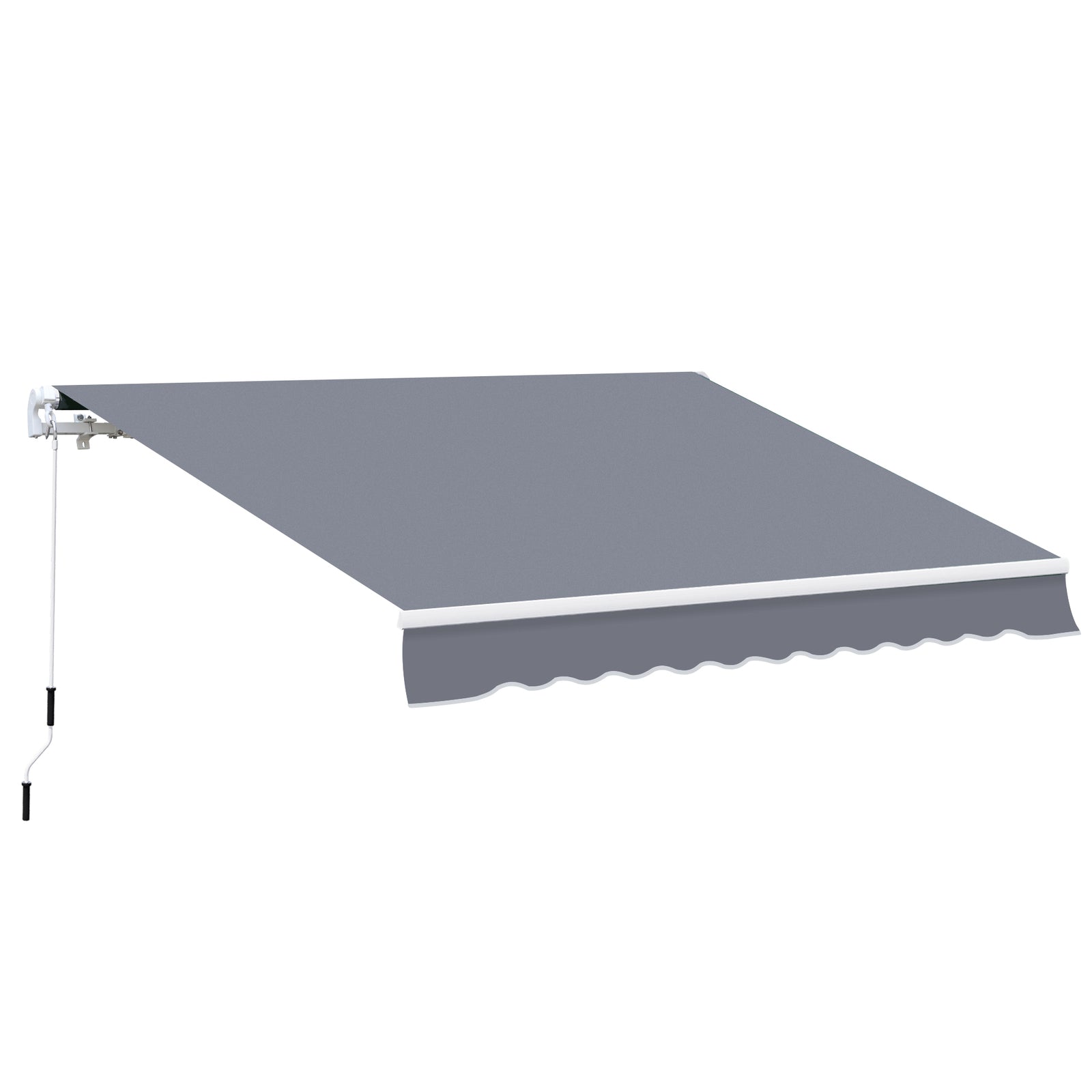 Manual Retractable Awning, size (4m x3m)-Grey