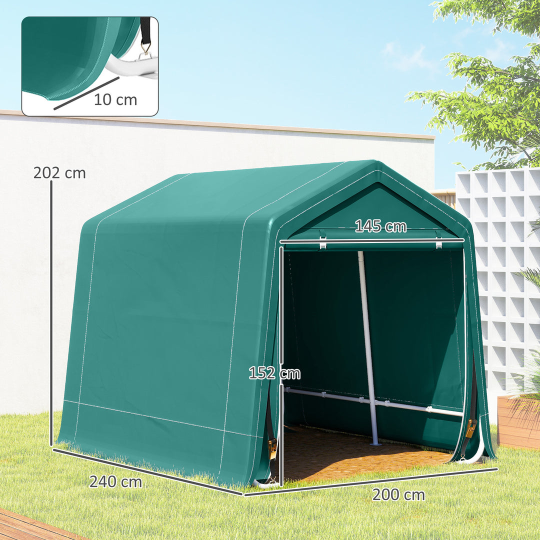 8 x 6.5 ft Outdoor Garden Storage Shed, Waterproof Bike Tent with Doub