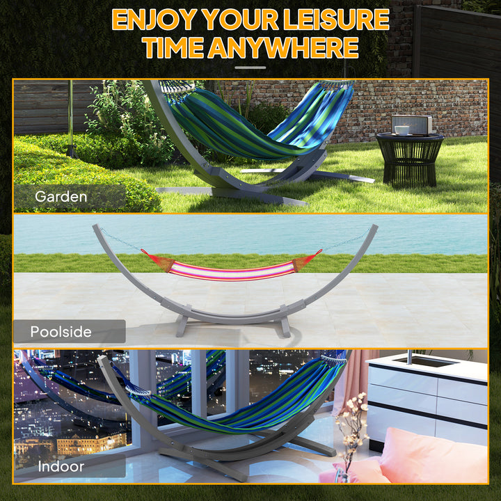 3.25m Wooden Hammock Stand Universal Fit Garden Picnic Camp Accessories, Grey