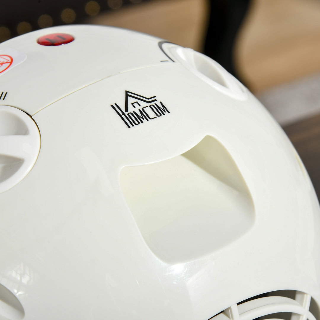 MCL 1500W Small Space Heater, Ceramic Electric Plug in Fan Heater with 3 Heat Setting, Adjustable Temperature, Tip-Over, Overheating Protection, Low Energy, White