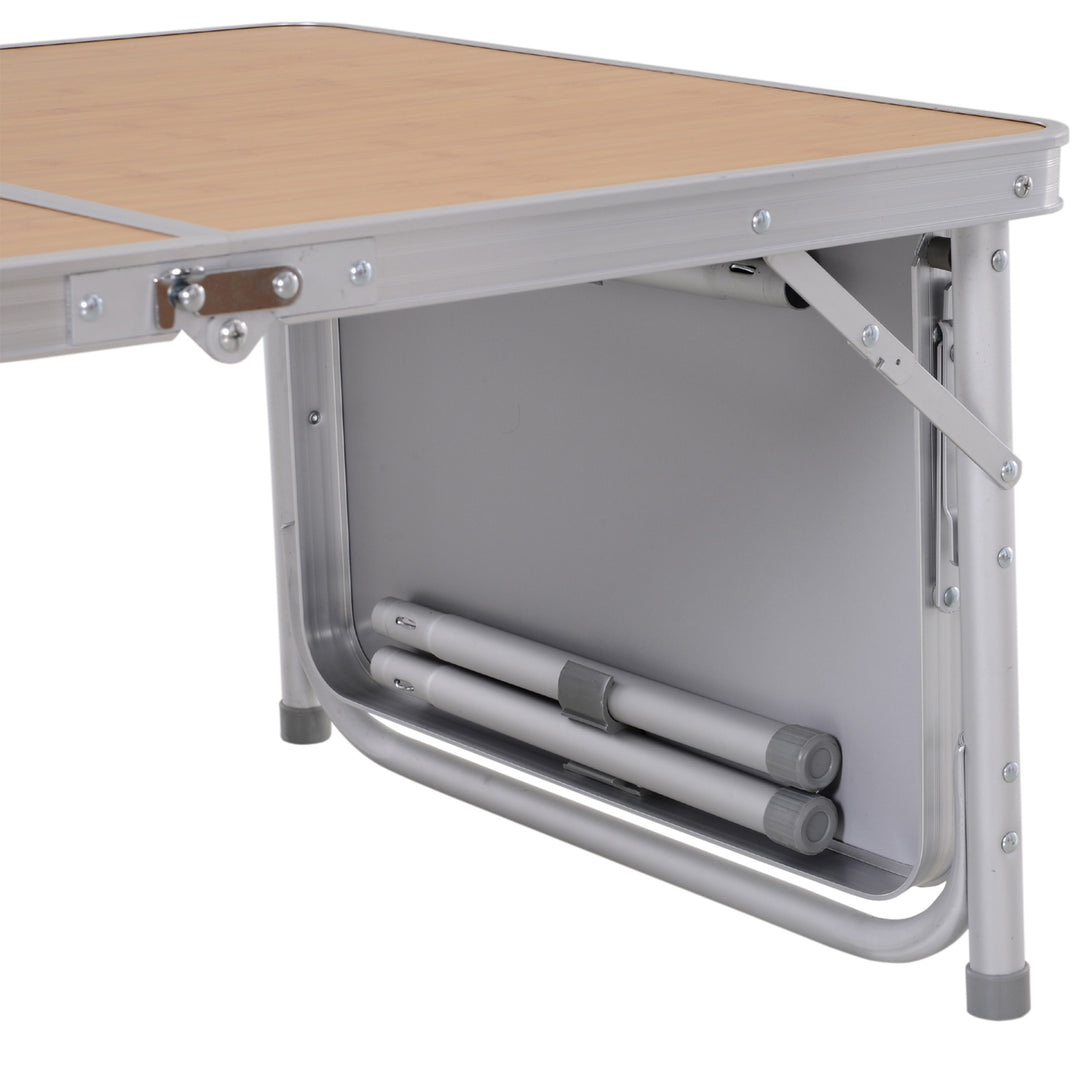 3ft Aluminium MDF-Top Folding Picnic Table Portable Camping Table