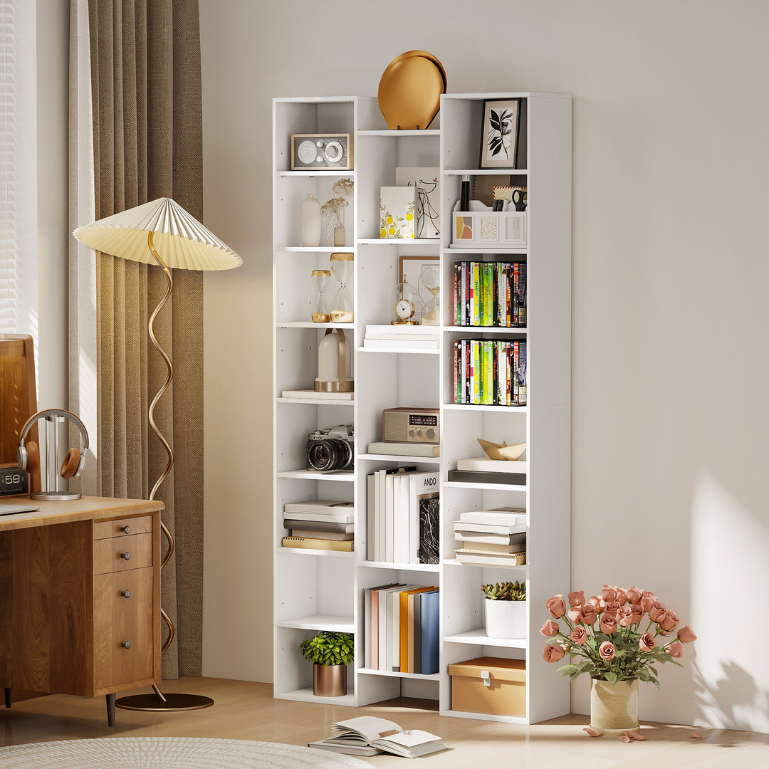 MCL 21-Compartment Bookshelf - White